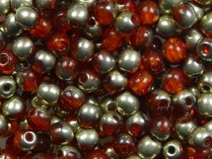 03-R-90030-26441 Hyacinth Amber Round 3 mm. 100 Pc. - Afbeelding 1