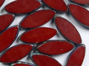 0030357 Opaque Chocolate Travertin Oval Ship Bead Table Cut. 5 Pc. - Afbeelding 1