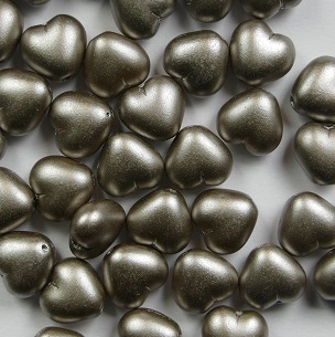 0030360 Hartjes hearts Beads 6x6 mm Alabaster Pastel Light Brown color 02010-25005