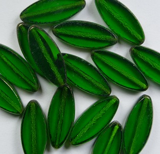 0100581 Table cut Oval Ship Beads 18x7 mm Chrysolite terracotta Purple color 50050-15496