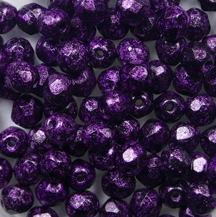 FP1-04-23980-15481-46420 Jet Silvery Purple Splash Firepolish 4 mm color 23980-15481-46420