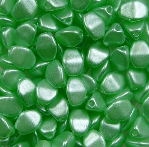 PI-02010-25025 pinch beads 5x3 mm alabaster pastel light chrysolite color 02010-25025