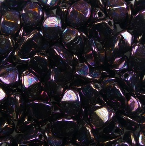 PI-23980-15781 pinch beads 5x3 mm jet iris luster color 23980-15781
