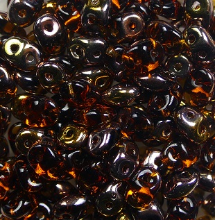 SD-10230C Smoky Topaz Capri Gold Matubo SuperDuo's color 10230C