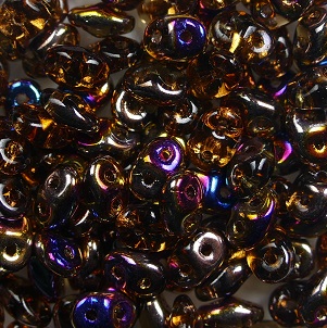 SD-10230ZE Smoky Topaz Sliperit Matubo SuperDuo's color 10230ZE
