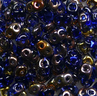 SD-30060C Sapphire Capri Gold Matubo SuperDuo's color 30060C