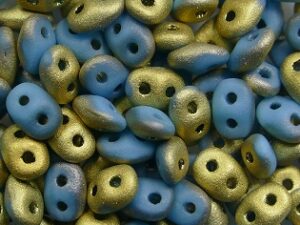 SD-63030FG Fool's Gold Blue Turquoise Matubo SuperDuo 10 gram - Afbeelding 1