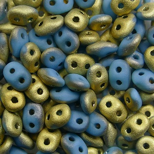 SD-63030FG Fool’s Gold Blue Turquoise Matubo SuperDuo’s color 63030FG