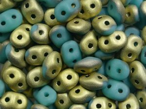 SD-63030FG Fool's Gold Green Turquoise Matubo SuperDuo 10 gram - Afbeelding 1