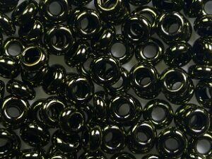 TN-06-0422 Gold Lustered Dark Chocolate Bronze TOHO Demi Round