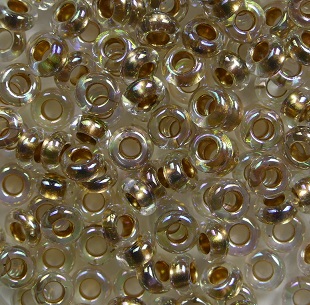 tn-06-0994 Gold Lined Rainbow Crystal toho demi rounds 6-0 color 994