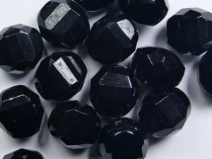0010528 Jet 2 Way Facetted Lamel Bead 10 mm. 8 Pc - Afbeelding 1