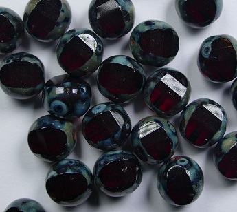 0050328 Garnet Dark Travertin Jalousie Bead 8 mm color 90110-86805