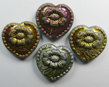 0130153 Hearts with Flower Crystal Full Marea color 00030-28003