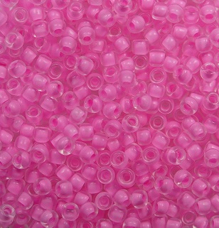 TR-11-0969 toho rocailles inside color Crystal-Neon Carnation-lined color 969