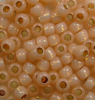 tr-06-PF2111 toho rocailles 6-0 Permanent Finish - Silver-Lined Milky Peach color PF2111