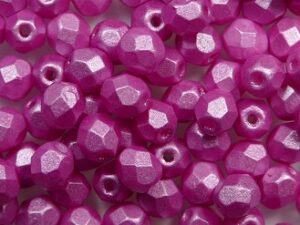 FP1-04-02010-24005 Pearl Shine Light Fuchsia Czech Glass Facet Firepolish 4mm