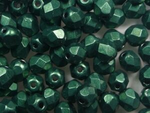 FP1-04-06B05 Color Trends Saturated Metallic Martini Olive Czech Glass Facet Firepolish 4mm 50 stuks - Afbeelding 1