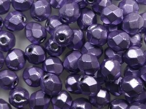 FP1-04-06B08 Color Trends Saturated Metallic Crocus Petal Czech Glass Facet Firepolish 4mm 50 stuks - Afbeelding 1
