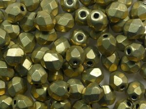 FP1-04-06B09 Color Trends Saturated Metallic Limelight Czech Glass Facet Firepolish 4mm 50 stuks - Afbeelding 1