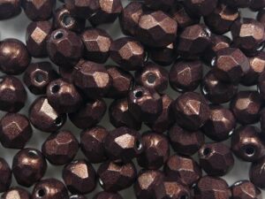FP1-04-07B01 Color Trends Saturated Metallic Chicory Coffee Czech Glass Facet Firepolish 4mm 50 stuks - Afbeelding 1