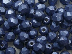 FP1-04-07B02 Color Trends Saturated Metallic Bluestone Czech Glass Facet Firepolish 4mm 50 stuks - Afbeelding 1