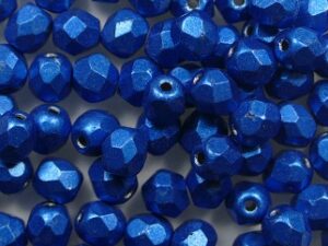 FP1-04-07B03 Color Trends Saturated Metallic Galaxy Blue Czech Glass Facet Firepolish 4mm 50 stuks - Afbeelding 1