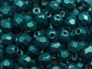 FP1-04-07B04 Color Trends Saturated Metallic Forest Biome Czech Glass Facet Firepolish 4mm 50 stuks - Afbeelding 1