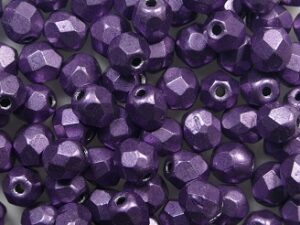 FP1-04-07B06 Color Trends Saturated Metallic Grapeade Czech Glass Facet Firepolish 4mm 50 stuks - Afbeelding 1