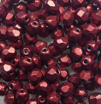 FP1-04-07B10 firepolish 4 mm Color Trends Saturated Metallic Merlot color 07B10