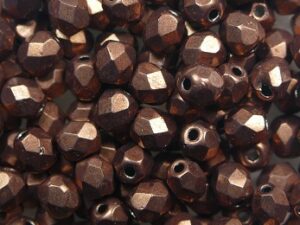 FP1-04-08A01 Color Trends Sueded Gold Ash Rose Czech Glass Facet Firepolish 4mm 50 stuks - Afbeelding 1