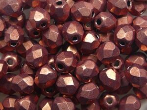 FP1-04-08A02 Color Trends Sueded Gold Lantana Czech Glass Facet Firepolish 4mm 50 stuks - Afbeelding 1