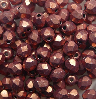 FP1-04-08A02 firepolish 4 mm Color Trends Sueded Gold Lantana color 08A02