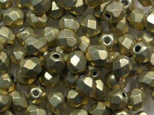 FP1-04-08A05 Color Trends Sueded Gold Cloud Dream Czech Glass Facet Firepolish 4mm 50 stuks