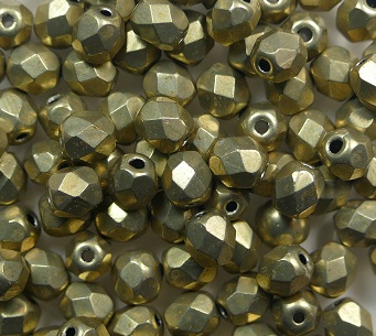 FP1-04-08A05 firepolish 4 mm Color Trends Sueded Gold Cloud Dream color 08A05