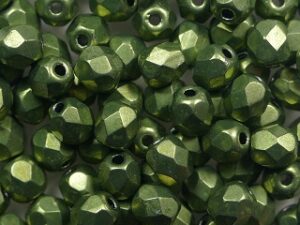 FP1-04-08A06 Color Trends Sueded Gold Fern Czech Glass Facet Firepolish 4mm 50 stuks - Afbeelding 1