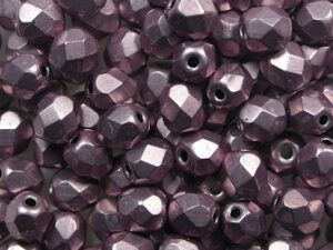 FP1-04-08A10 Color Trends Sueded Gold Blackened Pearl Czech Glass Facet Firepolish 4mm 50 stuks - Afbeelding 1