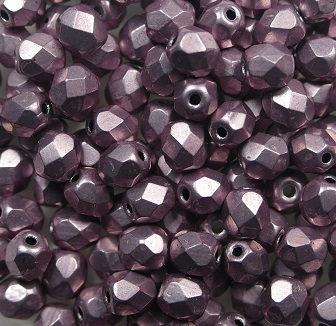 FP1-04-08A10 firepolish 4 mm Color Trends Sueded Gold Blackened Pearl color 08A10