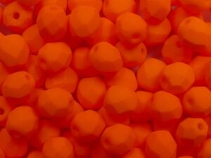 FP1-04-25122AL Neon Orange Czech Glass Facet Firepolish 4mm 50 stuks - Afbeelding 1