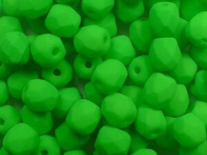 FP1-04-25124AL Neon Green Czech Glass Facet Firepolish 4mm 50 stuks