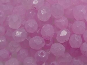 FP1-04-29189CR Bubblegum Pink Czech Glass Facet Firepolish 4mm 50 stuks