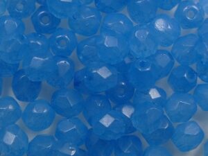 FP1-04-29195CR Maya Blue Czech Glass Facet Firepolish 4mm 50 stuks