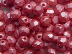 FP1-04-29307AL Powdery Pastel Maroon Czech Glass Facet Firepolish 4mm 50 stuks