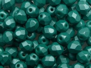 FP1-04-29341AL Powdery Teal Czech Glass Facet Firepolish 4mm 50 stuks