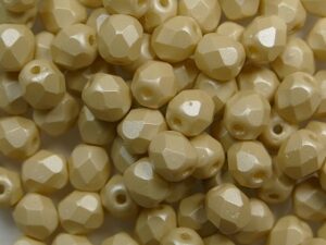 FP1-04-29344AL Powdery Beige Czech Glass Facet Firepolish 4mm 50 stuks