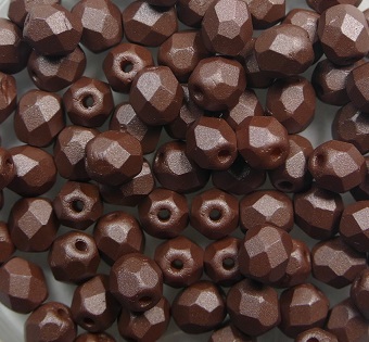 FP1-04-29346AL Powdery Brown Czech Glass Facet Firepolish 4mm FP1-04-29346AL Powdery Brown Czech Glass Facet Firepolish 4mm