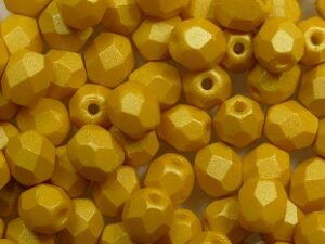 FP1-04-29354AL Powdery Yellow Czech Glass Facet Firepolish 4mm 50 stuks