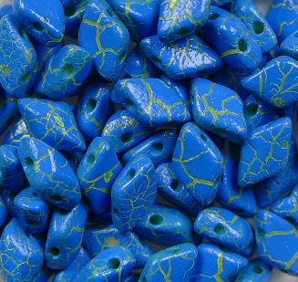 GD-IO24613 Matubo 2 Hole GemDuo Ionic Blue-Yellow color IO24613