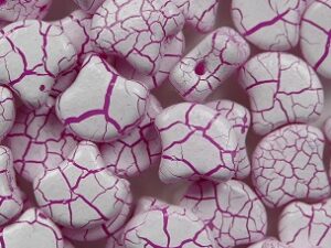 GIN-IO24603 Matubo 2 Hole Ginko Bead Ionic White-Pink 10 gram