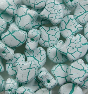 GIN-IO24605 Matubo 2 Hole Ginko Bead Ionic White-Green color IO24605